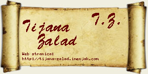 Tijana Zalad vizit kartica